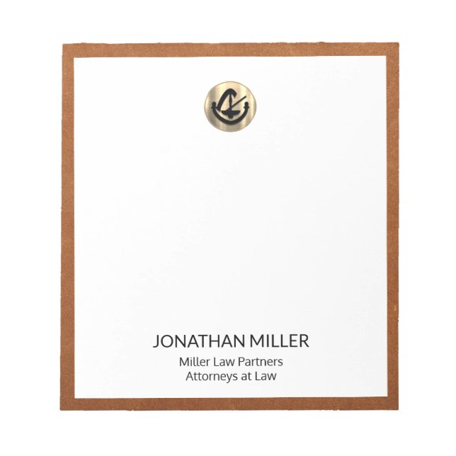 Bloc de notas de marca profesional (Frente)