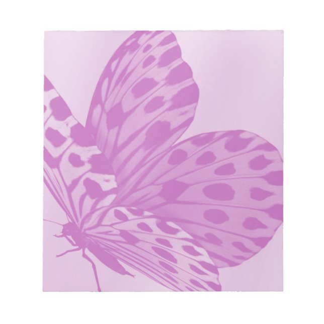 Bloc de notas de mariposa de monarca de lavanda (Frente)