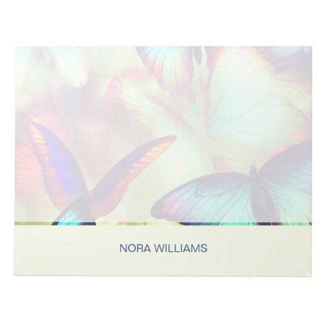 Bloc de notas de mariposa personalizado (Frente)