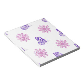 Bloc de notas de mariposa y flor