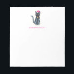 Bloc de notas de Navidades de gato negro<br><div class="desc">Celebrar el Día Nacional del Gato Negro 2025 el 27 de octubre con este lindo bloc de notas con mi dibujo de gato negro de color acuarela pintado a mano - ¡un regalo perfecto para los amantes del gato! Estas notas personalizadas con el nombre se pueden personalizar usando el campo...</div>