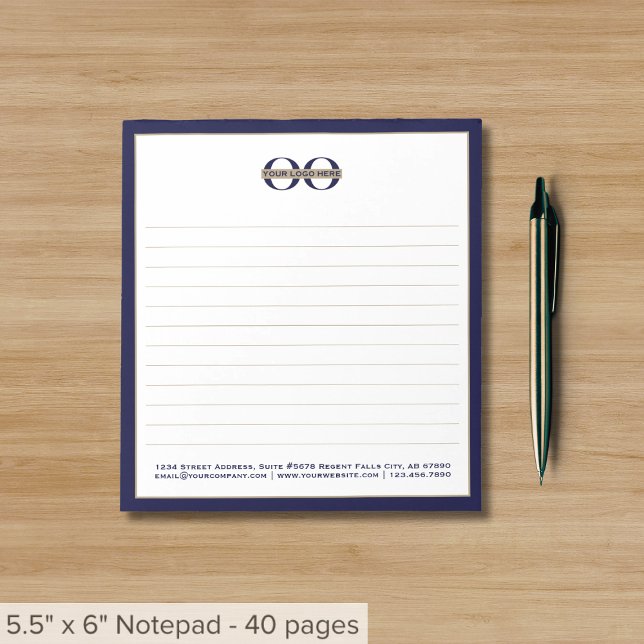 Bloc de notas de negocios con logotipo (Subido por el creador)