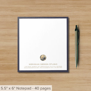 Bloc de notas de negocios con logotipo personaliza