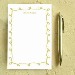 Bloc de notas de nombres CUSTOM de marco de doodle
