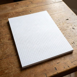 Bloc de notas de papel cuadriculado grande de 1/4 