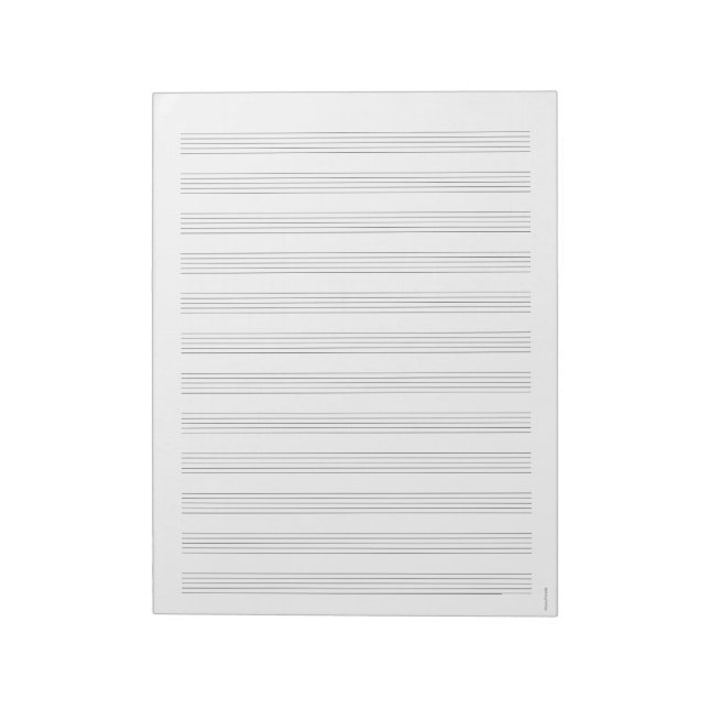 Bloc de notas de papel de partitura blanca de 12 p (Lado Izquierdo)