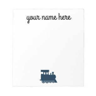 Bloc de notas de papelería de tren personalizado p