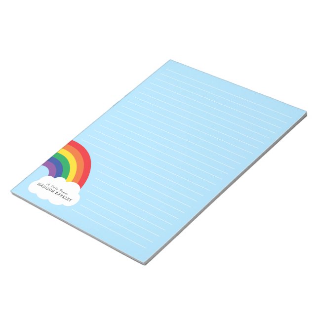 Bloc de notas de papelería personal Rainbow Cute K (Lado Derecho)