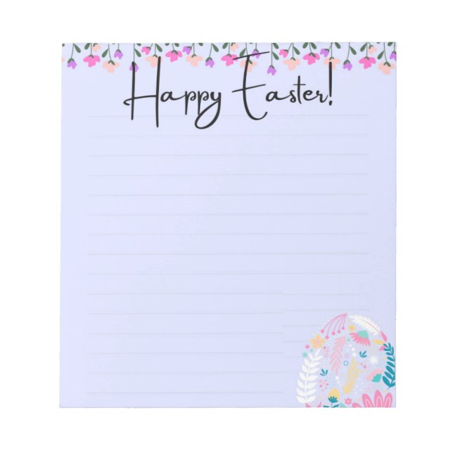 Bloc de notas de Pascua para primavera (Frente)