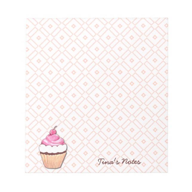 Bloc de notas de pastel rosa (Frente)