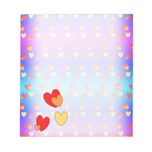 Bloc de notas de patrón de corazón