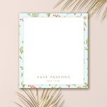 Bloc de notas de patrón floral de color de agua su<br><div class="desc">Delicado fondo de patrón floral. Para obtener material de marketing adicional,  diseño personalizado o solicitud de logotipo,  póngase en contacto conmigo en maurareed.designs@gmail.com y responderé en el plazo de 24 horas. Para envíos,  las consultas de stock de tarjetas y precios contacte directamente con Zazzle.</div>