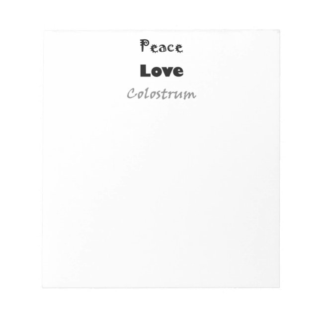 Bloc de notas de Peace Love (Frente)