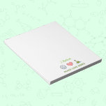 Bloc de notas de Peace Love Science con nombre per<br><div class="desc">Manténgase organizado con estilo con nuestra nota personalizada de Peace Love Science! Cada una de las 40 notas presenta un diseño único y llamativo, con un ilustracion de experimentos de paz, corazón y química, impreso en el centro inferior. Por encima del diseño, hay espacio para la personalización con un nombre...</div>