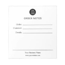 Bloc de notas de pedidos personalizados