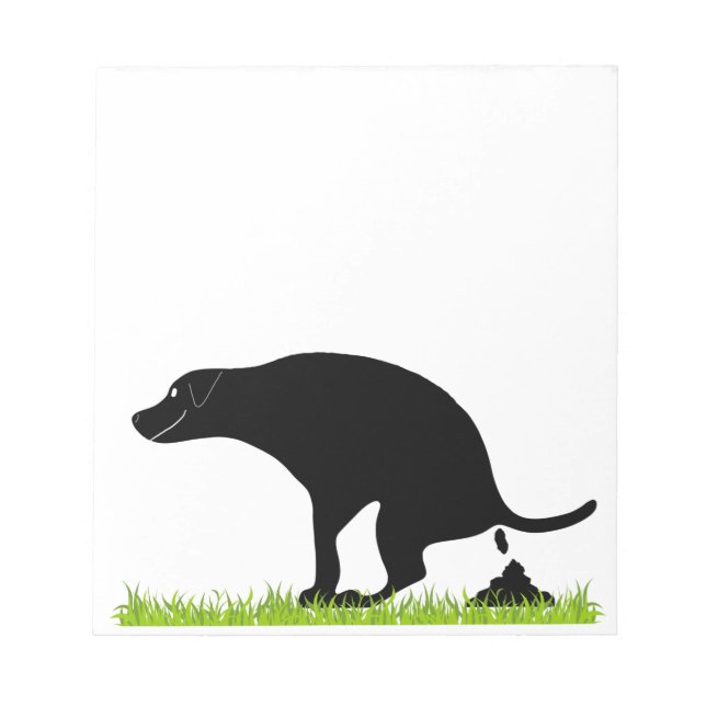 Bloc de notas de perro en Pooping (Frente)