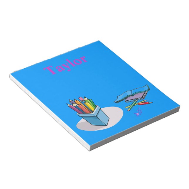 Bloc de notas de Personalizable de libros y lápice (Lado Derecho)