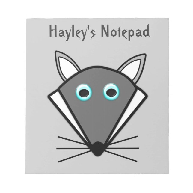 Bloc de notas de Personalizable de Lobo de Hallowe (Frente)