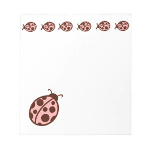 Bloc de notas de PInk Ladybugs