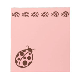 Bloc de notas de PInk Ladybugs