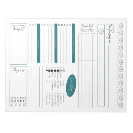 Bloc de notas de planificación diaria de ventas di