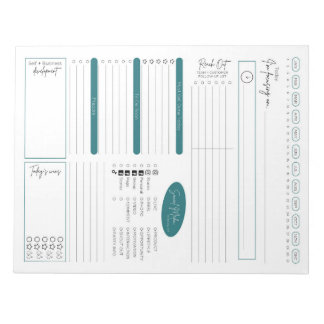 Bloc de notas de planificación diaria de ventas di