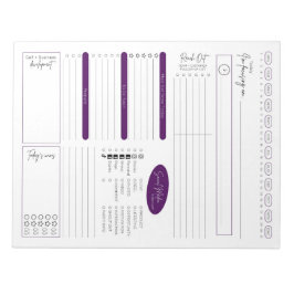 Bloc de notas de planificación diaria de ventas di