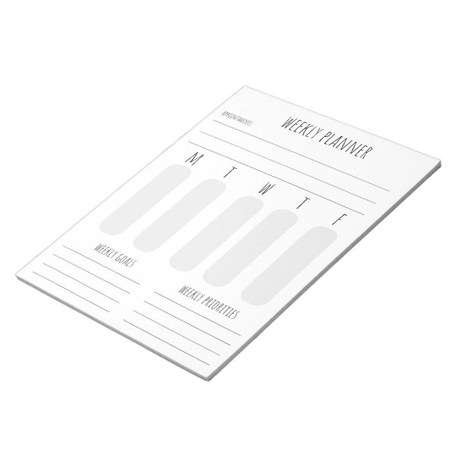 bloc de notas de planificación semanal (Lado Derecho)