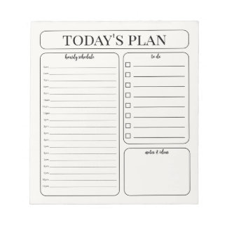 Bloc de notas de planificador diario minimalista |