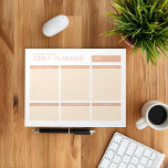 Bloc de notas de planificador diario profesional s<br><div class="desc">Escriba sus tareas diarias,  horarios y citas con este planificador diario fresco y sencillo en color melocotón. Perfecto como regalo para un amigo,  colega,  compañero de trabajo o compañero de clase.</div>