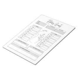 Bloc de notas de plantilla de seguimiento de aptit