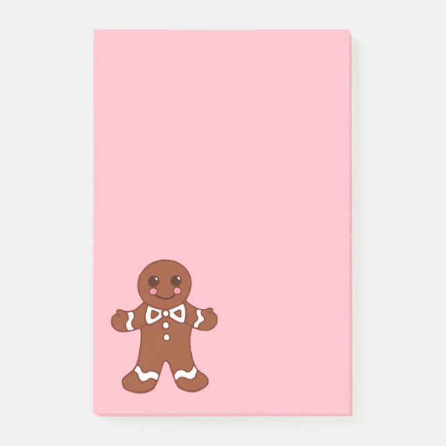 Bloc de notas de Post It de galletas de jengibre  (Anverso)