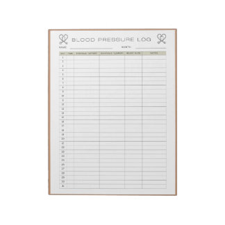Bloc de notas de presión arterial