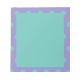 Bloc de notas de puntos de Polka (Lavender y Aqua)