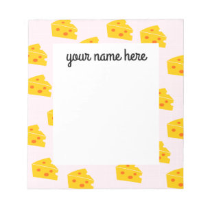 Bloc de notas de queso personalizado