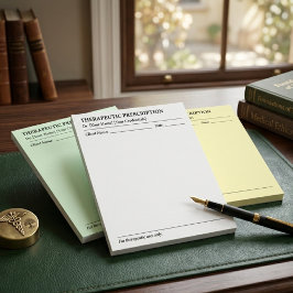 Bloc de notas de receta terapéutica personalizada 