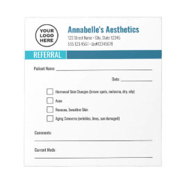 Bloc de notas de referencia para estética editable