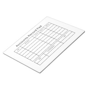 Bloc de notas de registro de cuentas Libro mayor