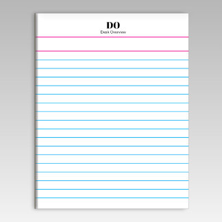 Bloc de notas de reglas extra anchas con monograma