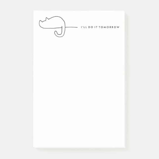 Bloc de notas de retrato para procrastinador de ho (Anverso)