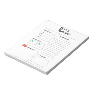 Bloc de notas de revisión de libros