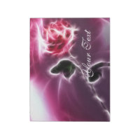 Bloc de notas de rosa rosa rosa rosa de fantasía e