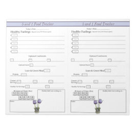 Bloc de notas de seguimiento de alimentos para Pur