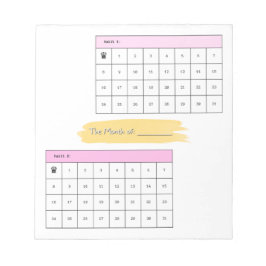 Bloc de notas de seguimiento de hábitos mensual mi