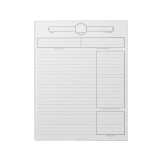 Bloc de notas de sesión para jugadores de D&D