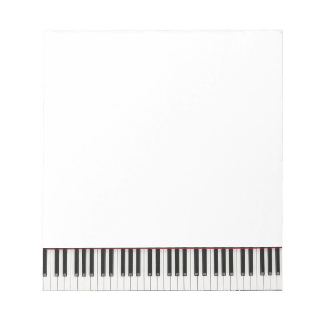 Bloc de notas de tecla de piano pequeña (Frente)