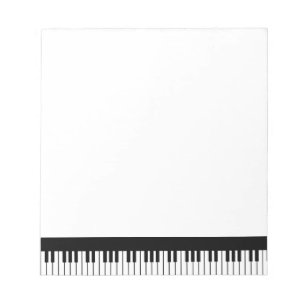 Bloc de notas de teclado de piano