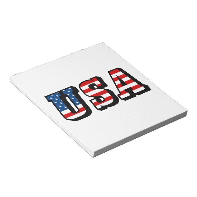 Bloc de notas de texto de la bandera de Estados Un (Lado Derecho)