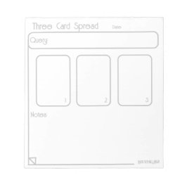 Bloc de notas de tres tarjetas Tarot Spread (media