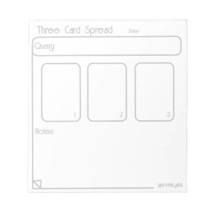 Bloc de notas de tres tarjetas Tarot Spread (media